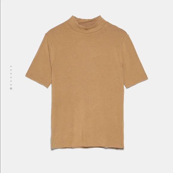 Zara soft mock neck shirt- fits like a Medium - Picture 2 of 3